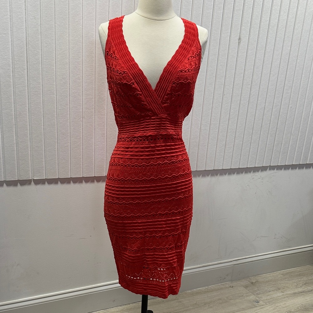 Milly Scarlet Lace Midi Dress